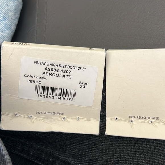 NWT Aritzia AGOLDE High Rise Vintage Boot in Percolate size 23 - Picture 9 of 11